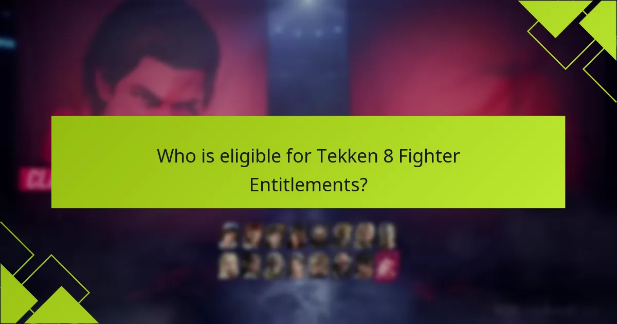 How can players claim their Tekken 8 Fighter Entitlements?